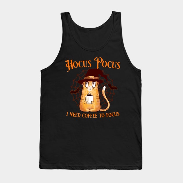 Hocus pocus I need coffee to focus Tank Top by Emmi Fox Designs